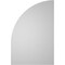 Ekena Millwork Quarter Round Top Right Surface Mount PVC Gable Vent w/ 3-1/2"W x 1"P Standard Frame, 24"W x 36"H GVPQR24X3601SN - alternate 2